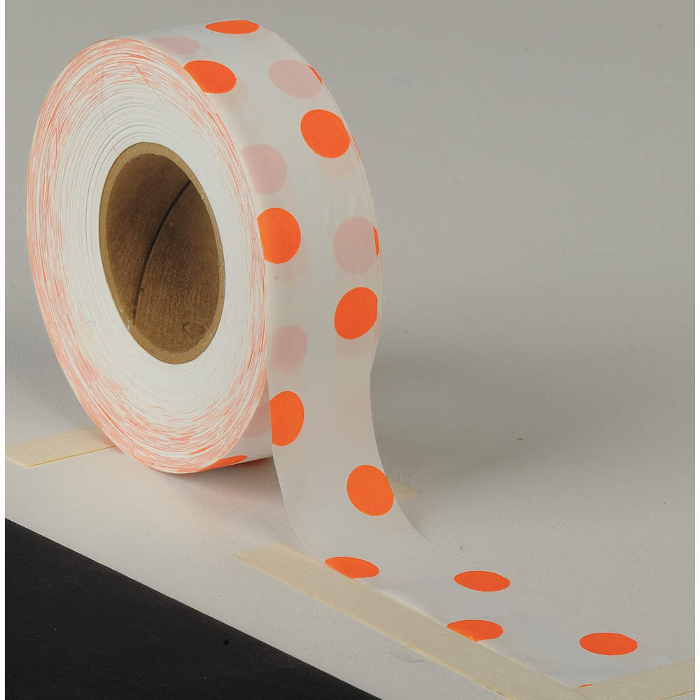 PRESCO PRODUCTS CO SOGBK-373 Flagging Tape Orange Glo/black 150ft 1-3/8in | AC9TQB 3JWC3