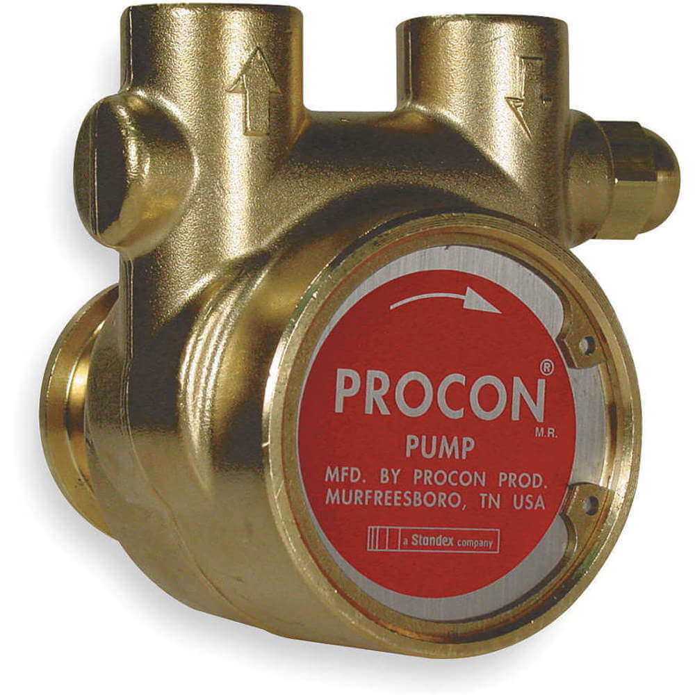 Rotary Vane Pump, Brass, 240 GPH, EPDM/Nitrile, Standard-Non External Adjust