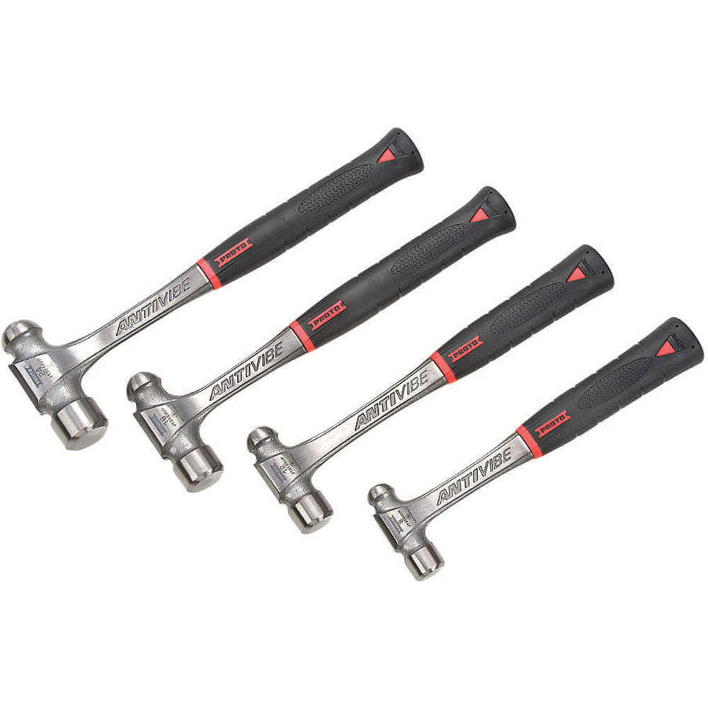 Ball Pein Hammer Set Antivibe Steel 4 Piece