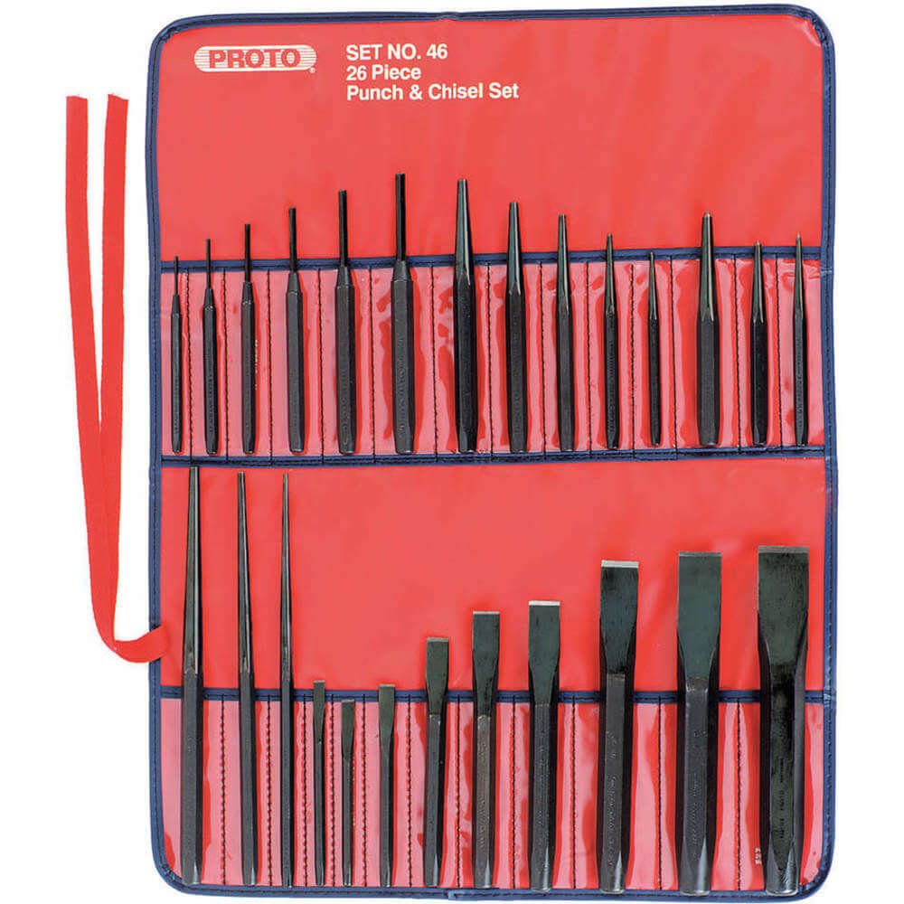 Punch/chisel Set S2 3/32 To 1-3/16 26 Pc