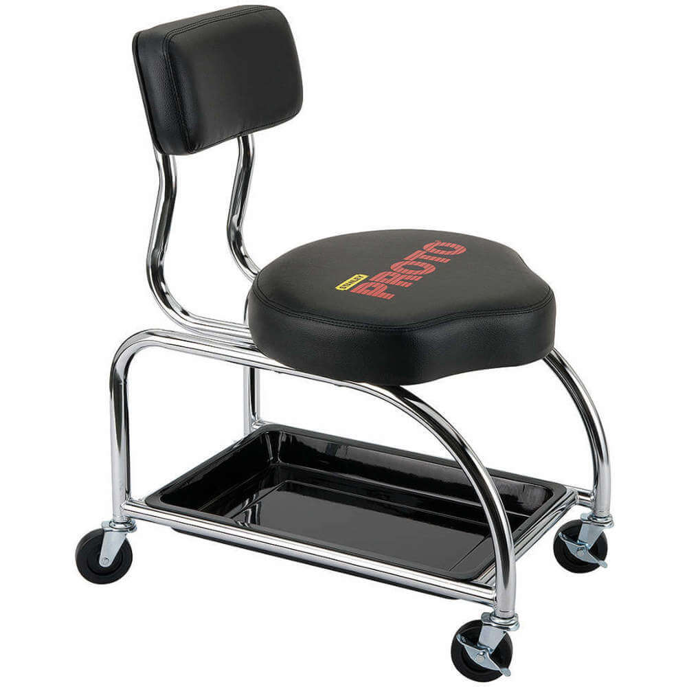 Tool Trolley Stool With Backrest 500 Lb.