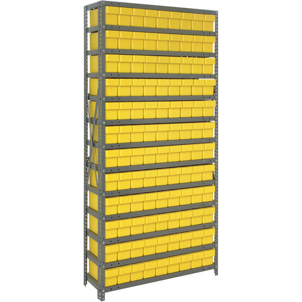 QUANTUM STORAGE SYSTEMS 1875-604YL Steel Shelving 18x36x75 Inch H Yellow | AF4EQH 8TVG7