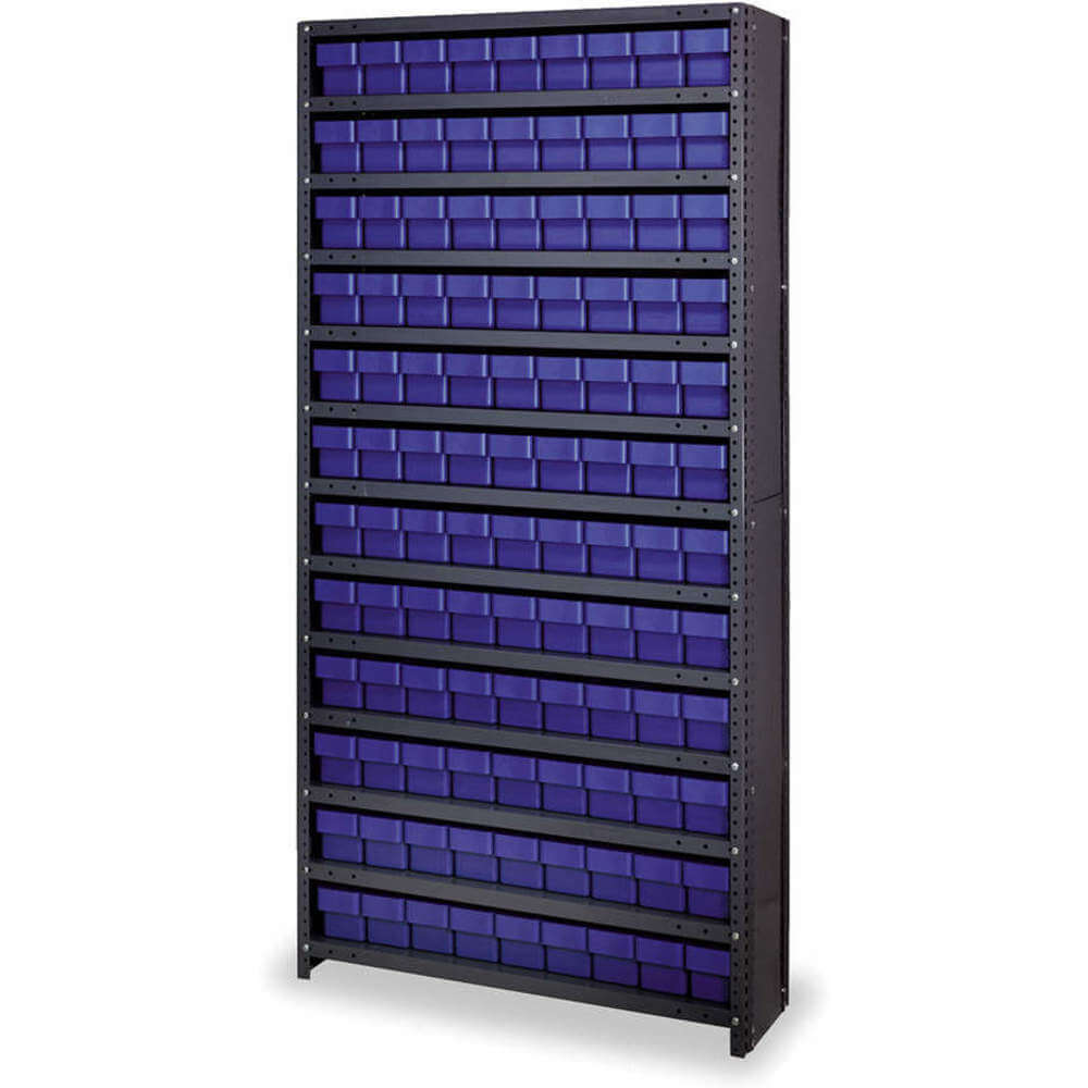 QUANTUM STORAGE SYSTEMS CL1275-501BL Bin Shelving Unit Blue With (108) AB2TTW | AB2TUE 1NTU4