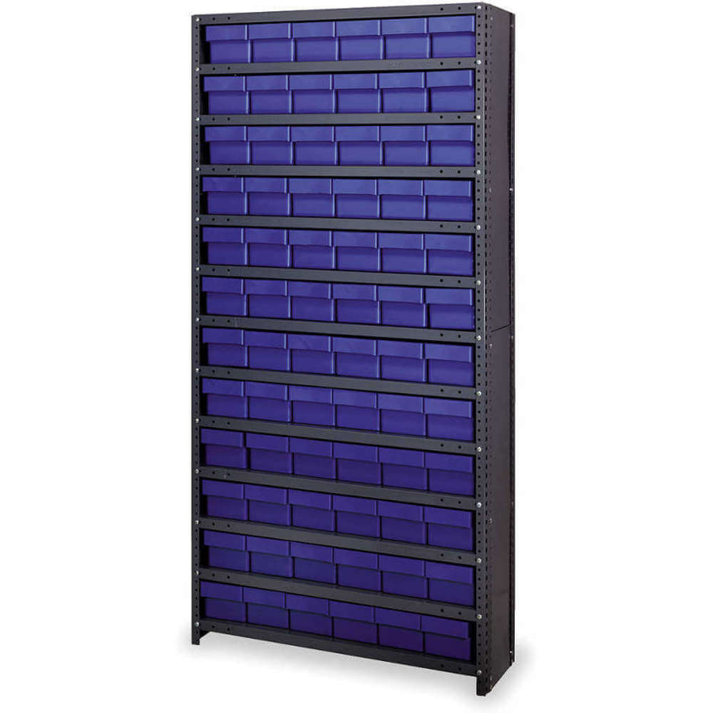 QUANTUM STORAGE SYSTEMS CL1275-601BL Bin Shelving Unit Blue With (72) AB2TTX | AB2TUF 1NTU5