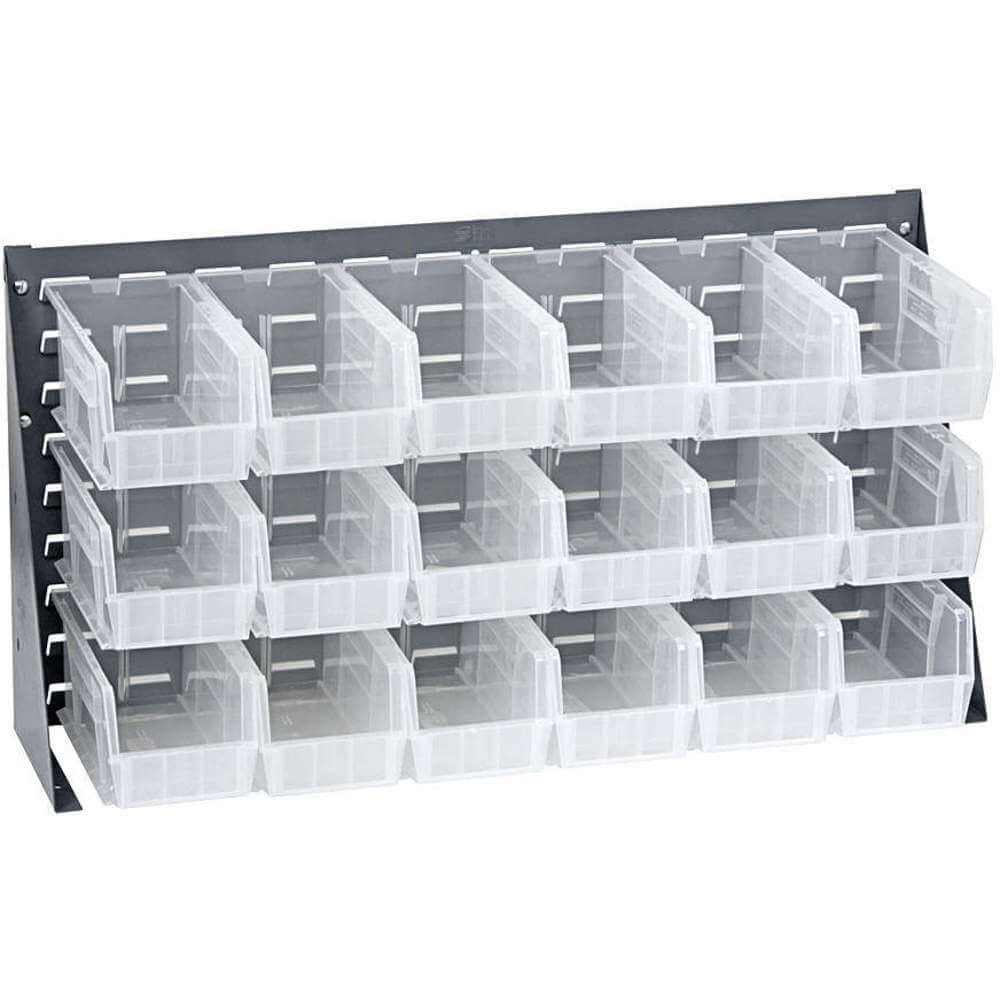 QUANTUM STORAGE SYSTEMS QBR-3619-230-18CL Louvered Bench Rack 36 x 11 x 19 inch Clear | AA2EDP 10E926