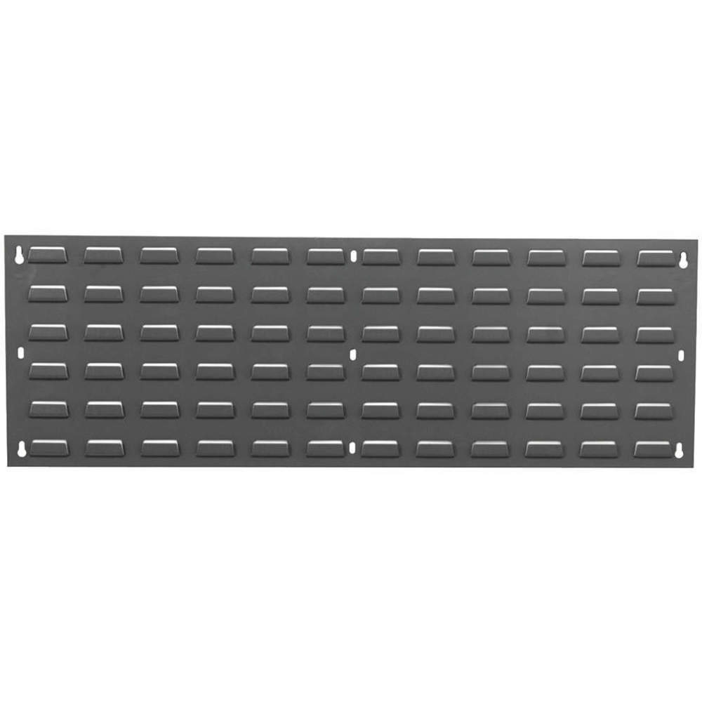 Louvered Panel, 12 x 36 x 1/4 Inch Size, 1 Side, 0 Bin, Gray