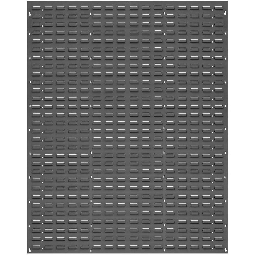 Louvered Panel, 61 x 48 x 1 Inch Size, 1 Side, 0 Bin, Gray