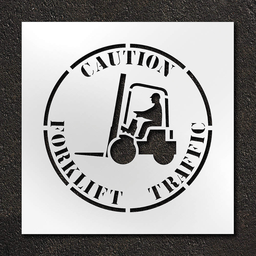 Stencil Caution Forklift Traffic 24 Inch