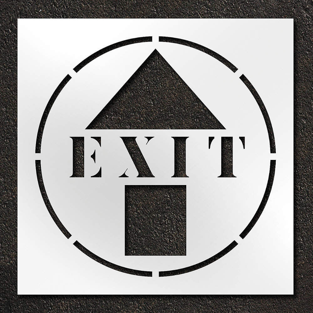 RAE STL-116-14805 Stencil Exit With Arrow 42 Inch | AH2JUL 29EN56