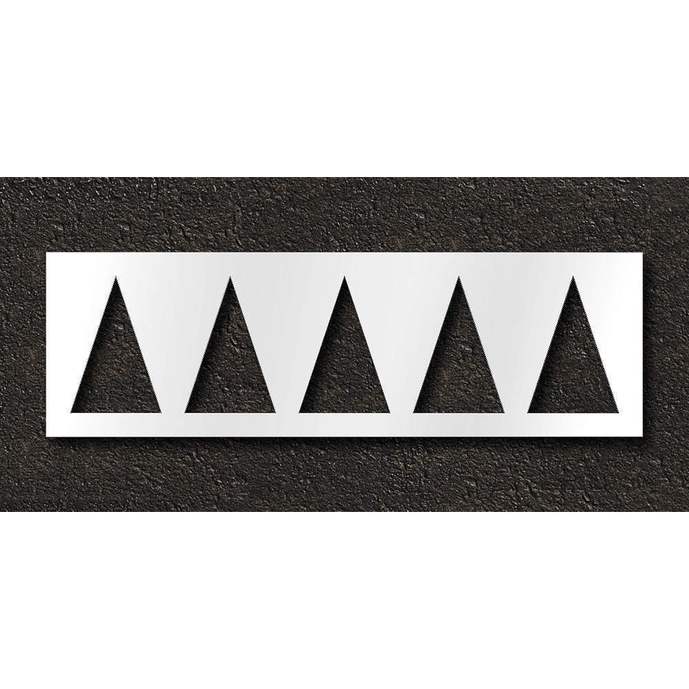 RAE STL-116-5200 Pavement Stencil Highway Triangle 18 Inch | AH2JRK 29EN09