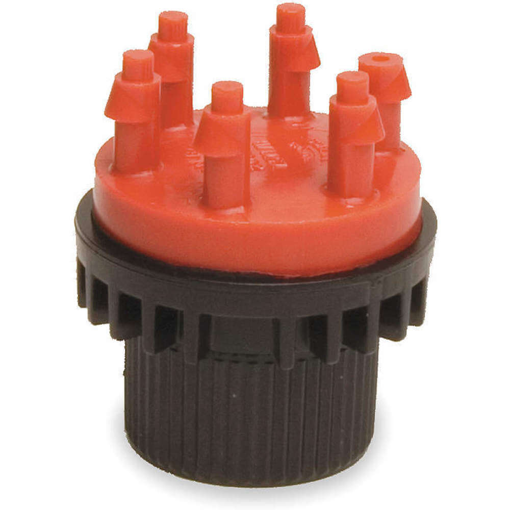 Six Outlet Emitter Red/black Plastic