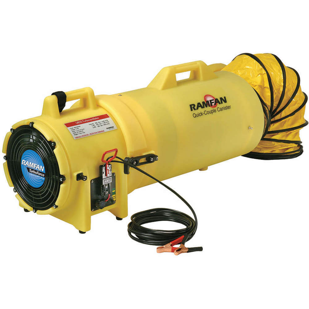 RAMFAN ED9015 Confined Space Fan 8 Inch 1/4 Hp 12vdc | AF4AHT 8N660