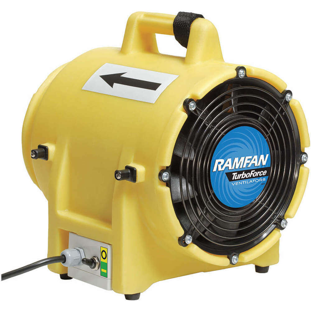 RAMFAN UB20 Confined Space Fan / Blower, 8 Inch Attached Duct, 74 dB, 1/3 hp | AF3PUE 8ANA0