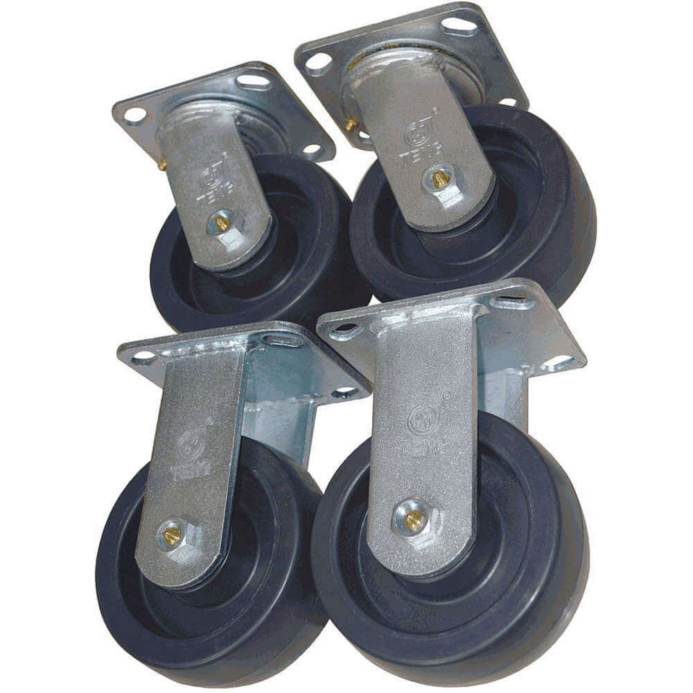 Plate Caster Kit 1800 lb 4 inch diameter