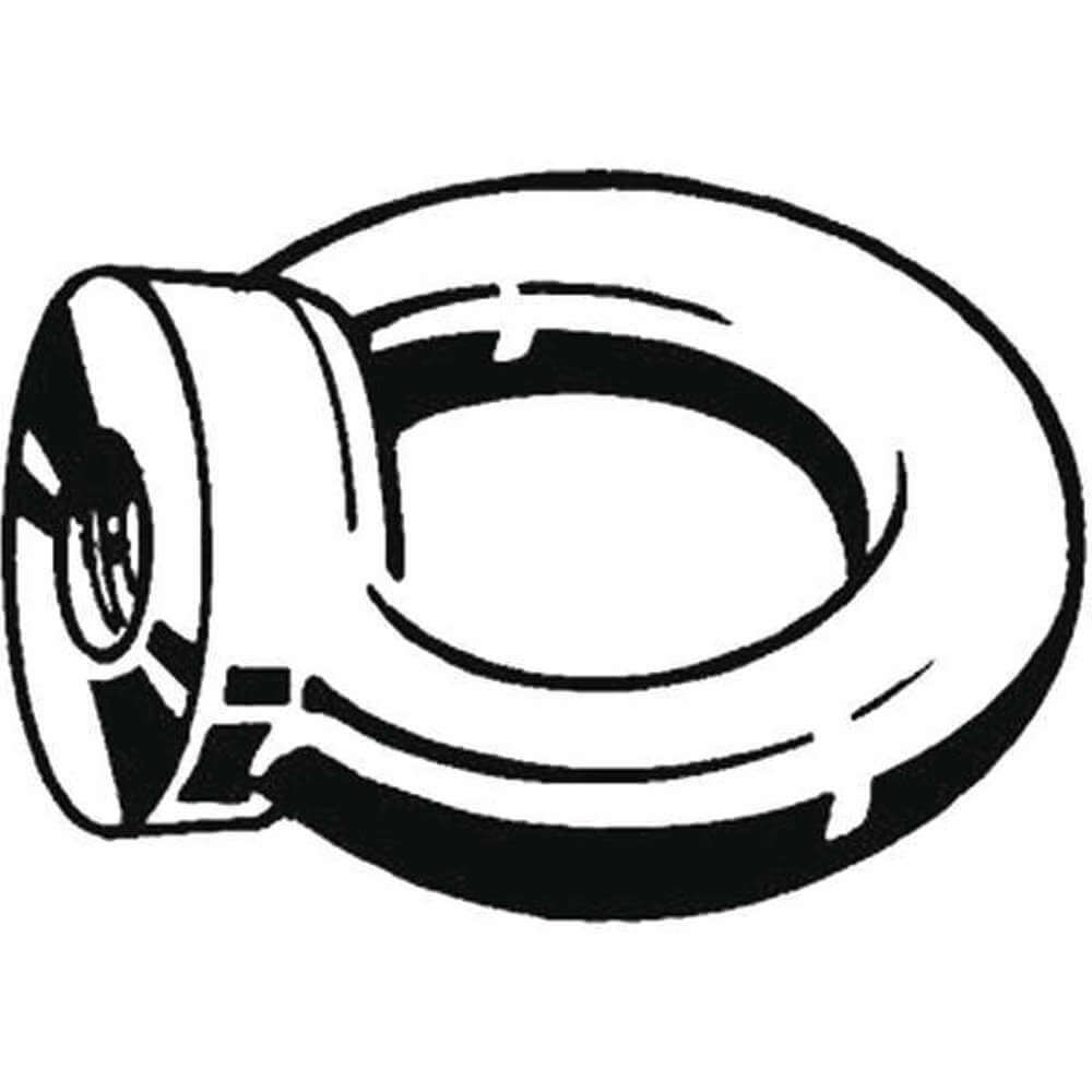 Lifting Eye Bolt, M14x2 Thread Size, 5000N Working Load Limit, 54 mm Eye O.D.