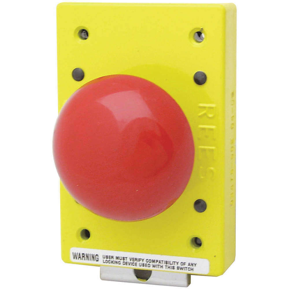 Emergency Stop Push Button, 2.25 Inch Size, Red