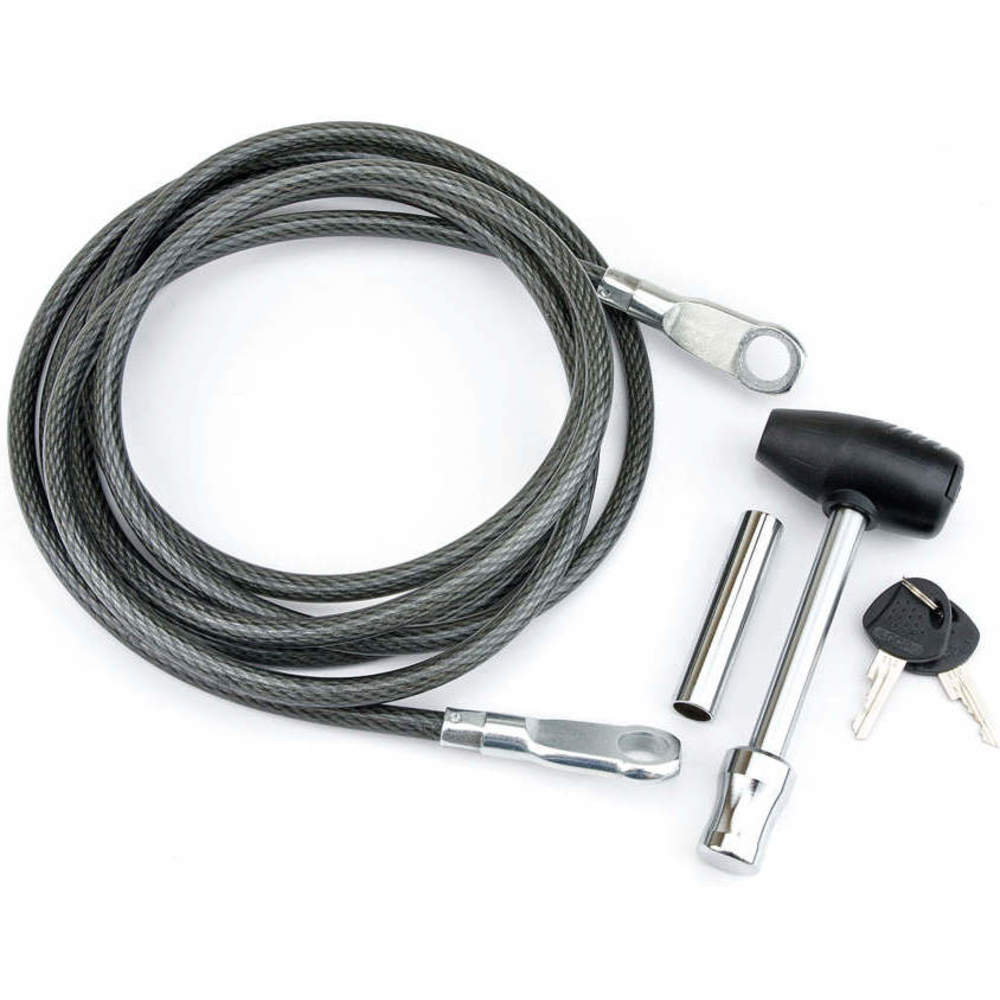 Receiver Lock and Cable 12 feet Steel Black