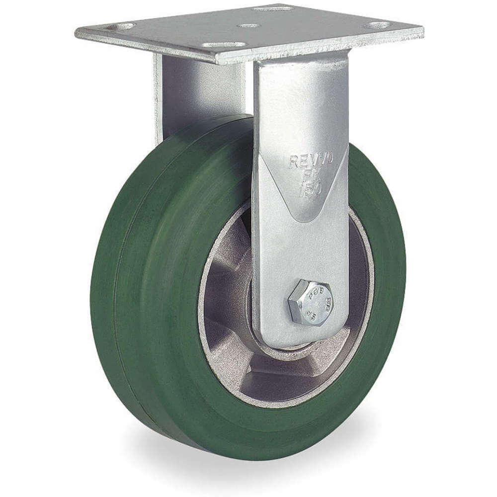 Rigid Plate Caster 880 Lb 8 Inch Diameter