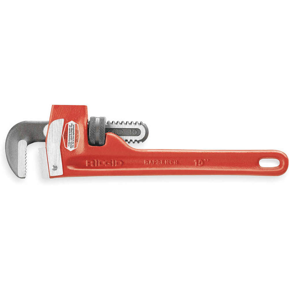 Straight Pipe Wrench Cast Iron 10 Inch Length
