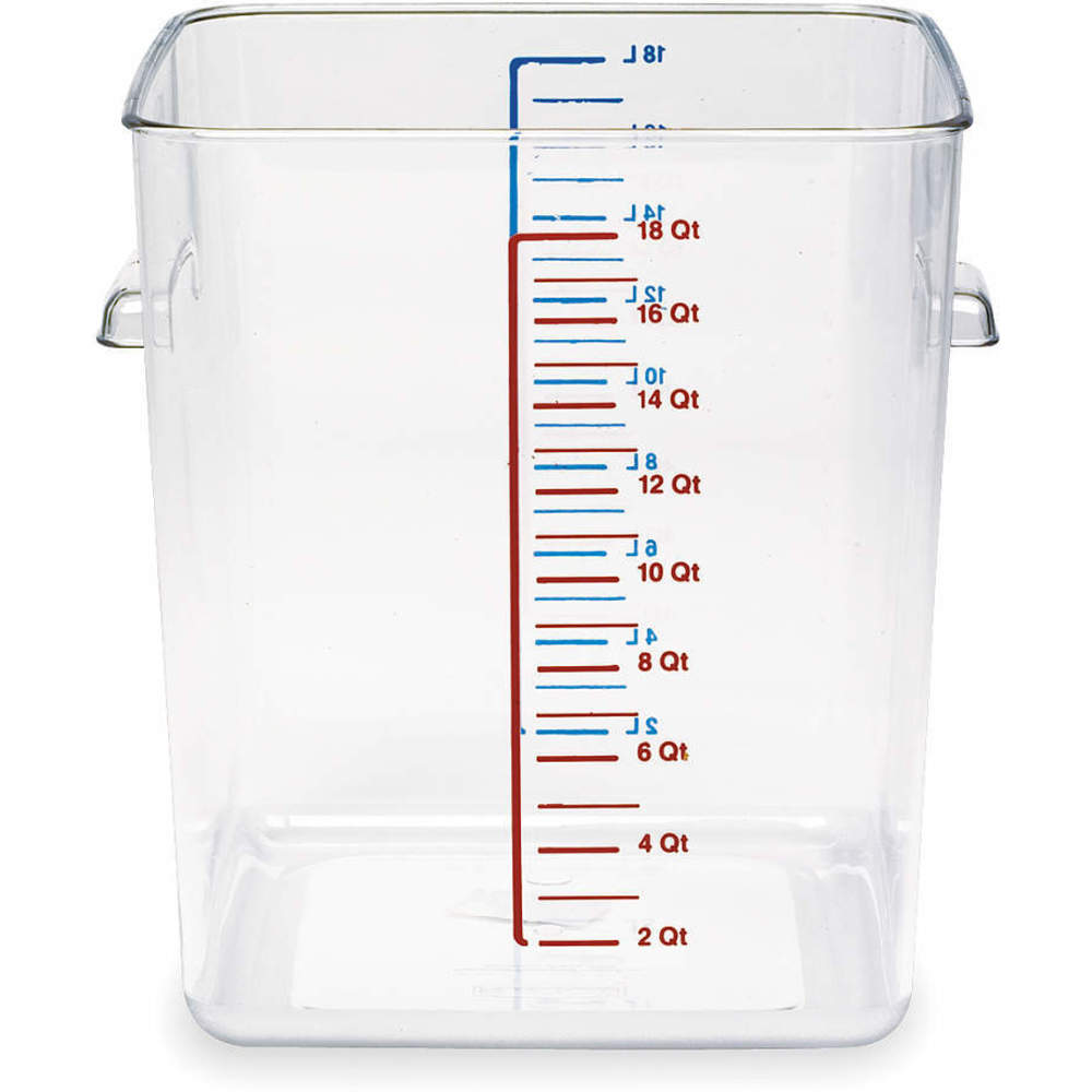 RUBBERMAID FG631800CLR Square Storage Container 18 Quart Clear | AC4BZP 2YJ92