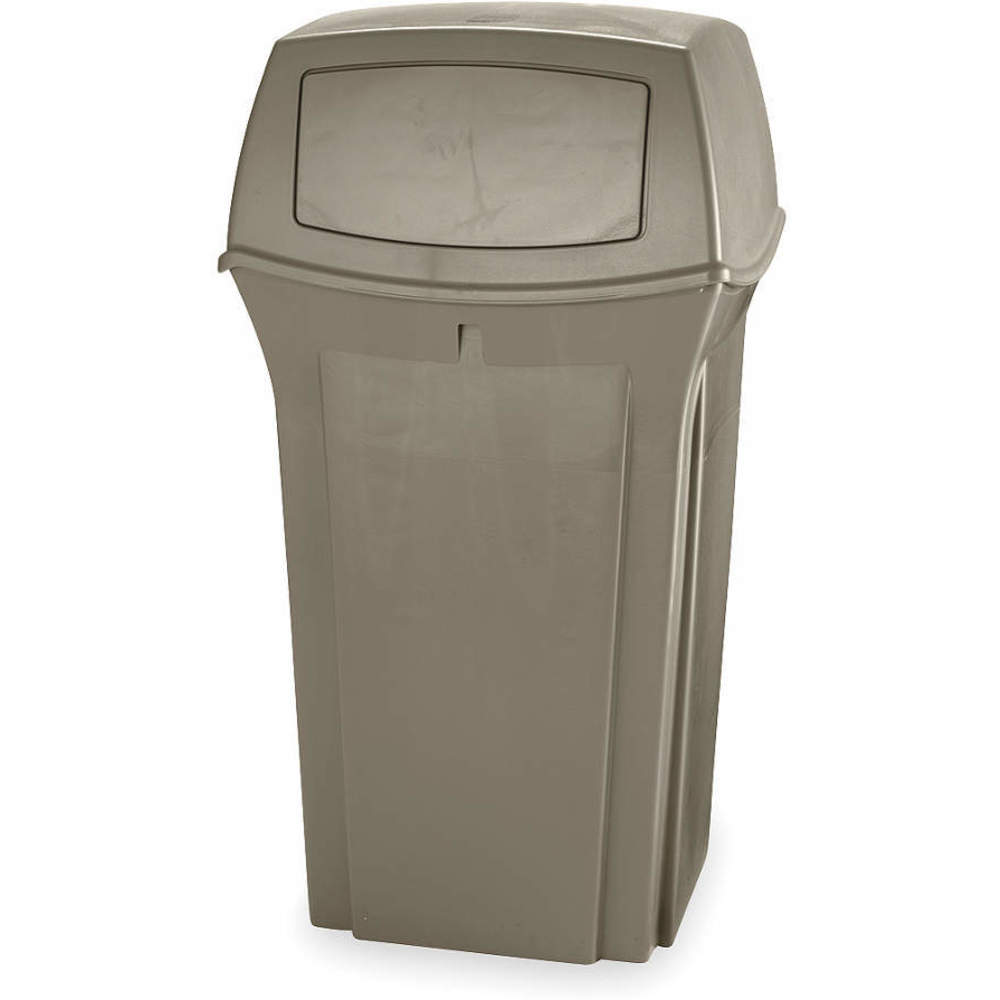 Trash Can 35 Gallon Beige