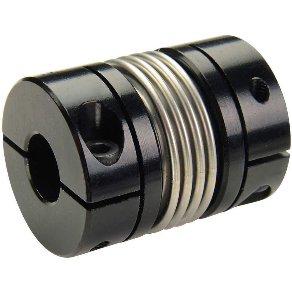 19mm x 19mm Bellows Coupling, High Stiffness, Aluminum, 41.3mm, OD 51.7mm Lg.