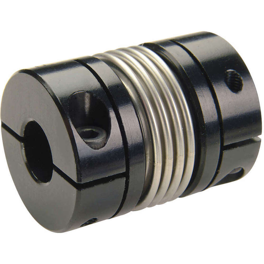 5mm x 4mm Bellows Coupling, High Stiffness, Aluminum, 15.0mm, OD 27.3mm Lg.