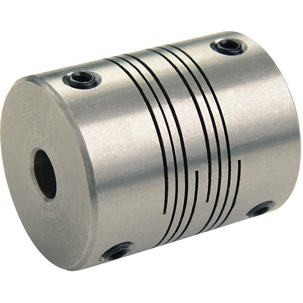 9mm x 8mm Four Beam Coupling, SS, Set Screw Style, 28.6mm OD, 38.1mm Lg.