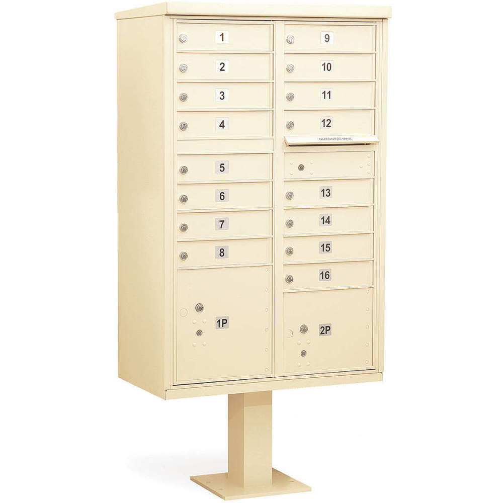 SALSBURY INDUSTRIES 3316SAN Cluster Box Unit 16 Doors Sandstone | AD3ENA 3YNL6