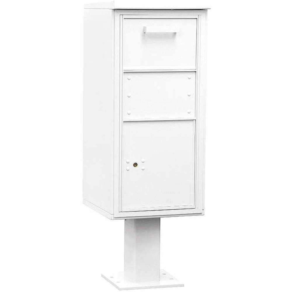 SALSBURY INDUSTRIES 3450WHT Pedestal Collection Box Regular White | AG3JUZ 33LJ43
