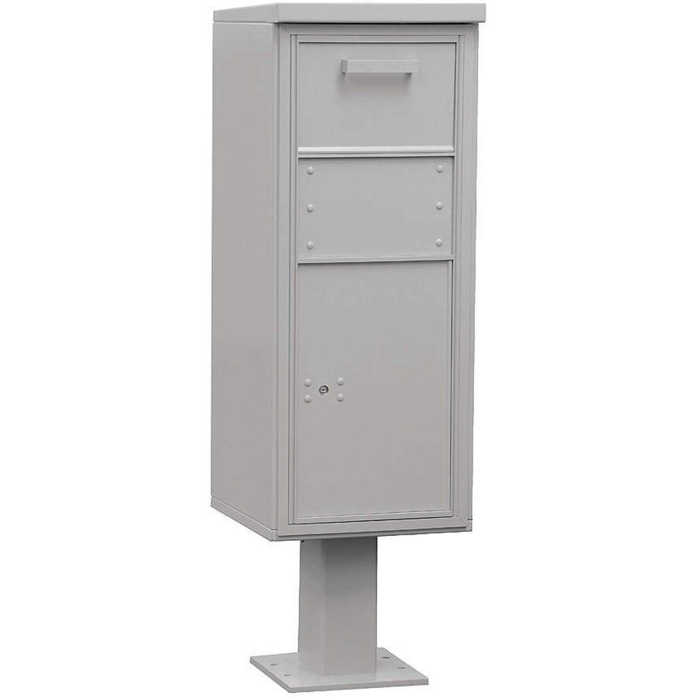 SALSBURY INDUSTRIES 3475GRY Pedestal Collection Box Tall Gray | AG3KDX 33LL36