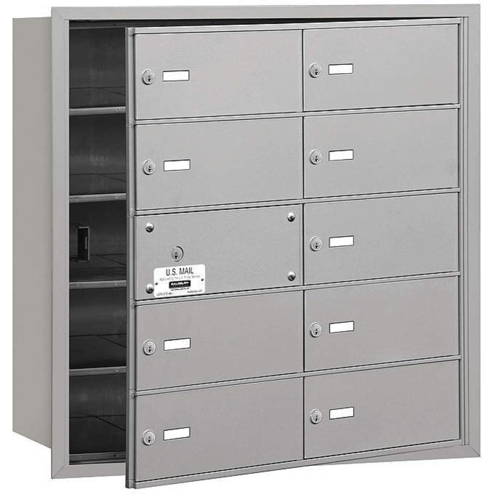 SALSBURY INDUSTRIES 3610AFU Horizontal Mailbox Usps 10 Doors Aluminium Fl 29-3/4 Inch | AG3JHK 33LF39
