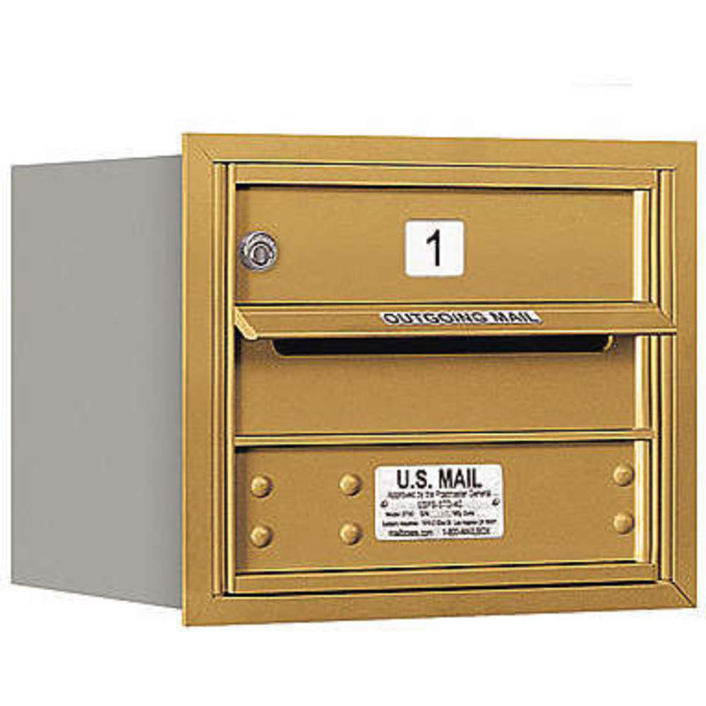 SALSBURY INDUSTRIES 3703S-01GRU Horizontal Mailbox Usps 1 Door Gold Rl 13 Inch | AG3GPH 33KT47