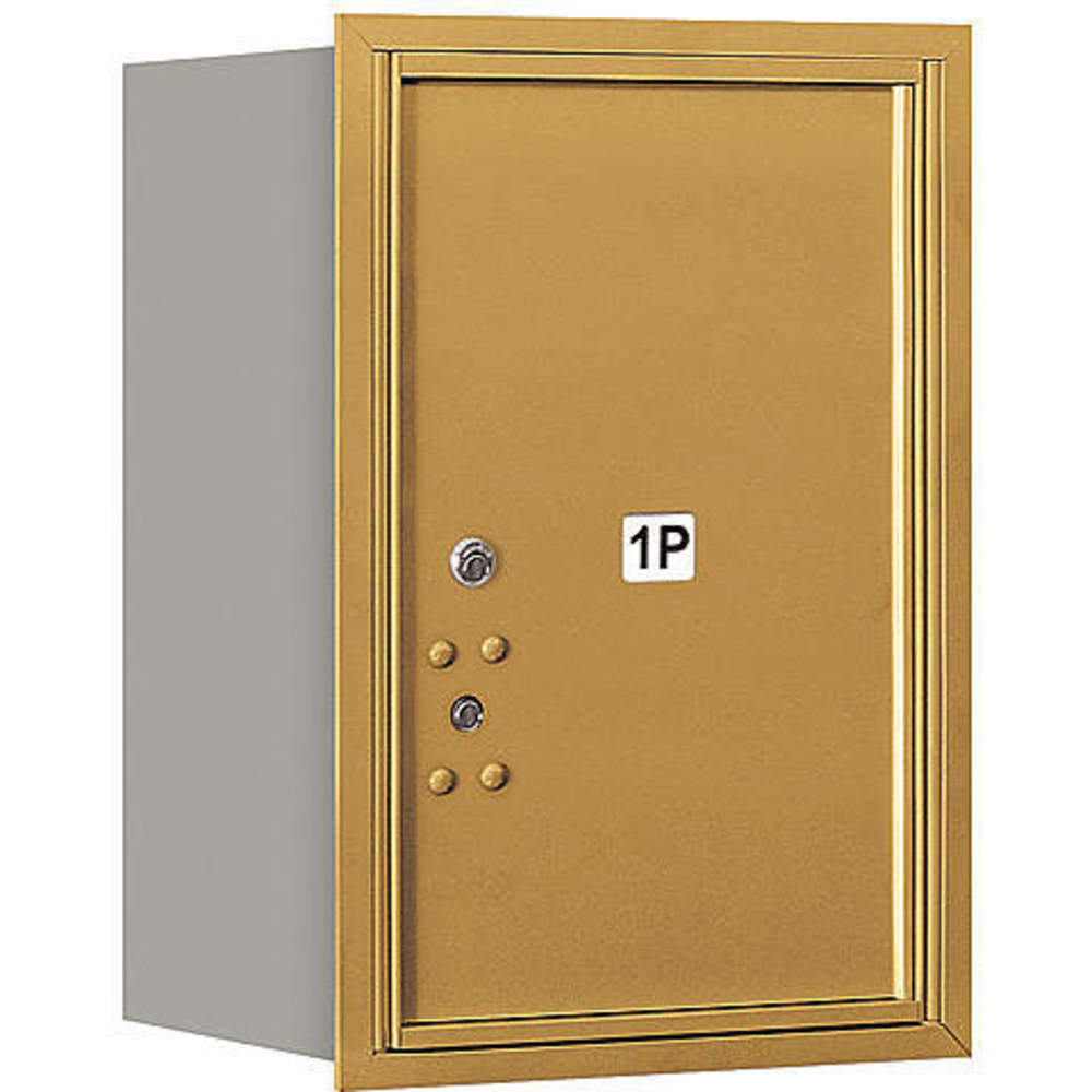 SALSBURY INDUSTRIES 3706S-1PGRP Horizontal Mailbox Pl6 1dr Gold Rl 23-1/2 Inch | AG3GYE 33KV32