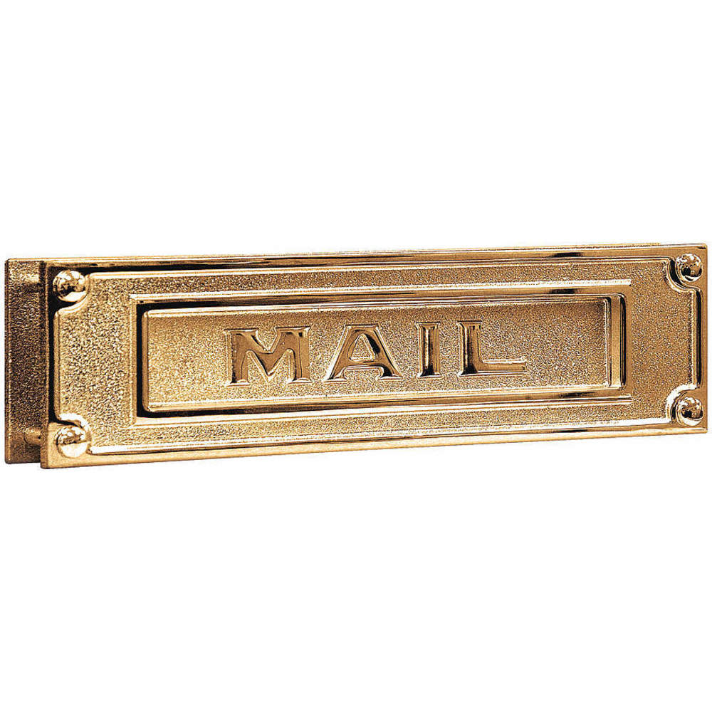 SALSBURY INDUSTRIES 4075B Mail Slot Brass Horizontal Brass | AG3GHL 33KP68