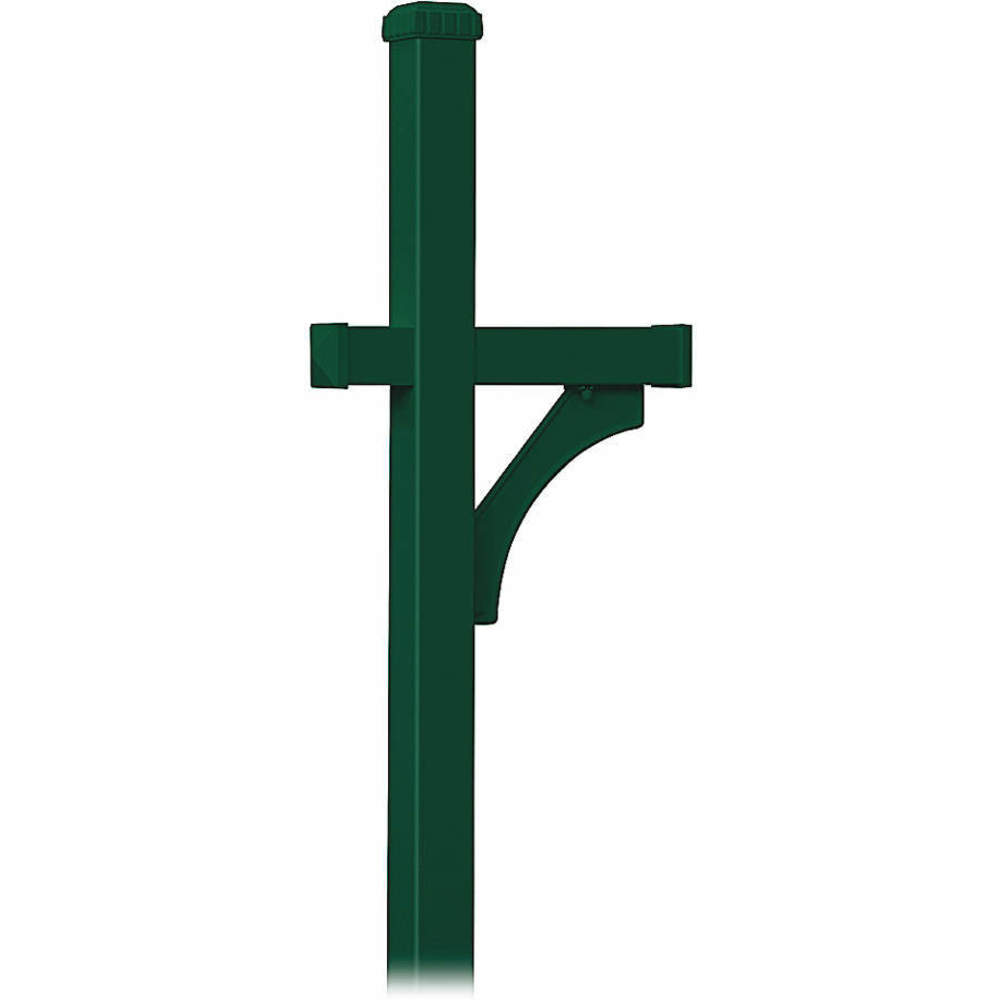 SALSBURY INDUSTRIES 4370GRN Deluxe Mailbox Post Green | AG3GQW 33KT79