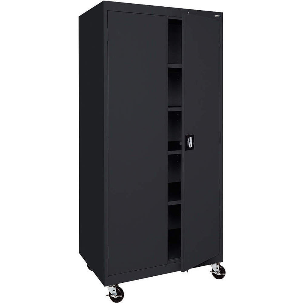 Mobile Storage Cabinet Welded Black