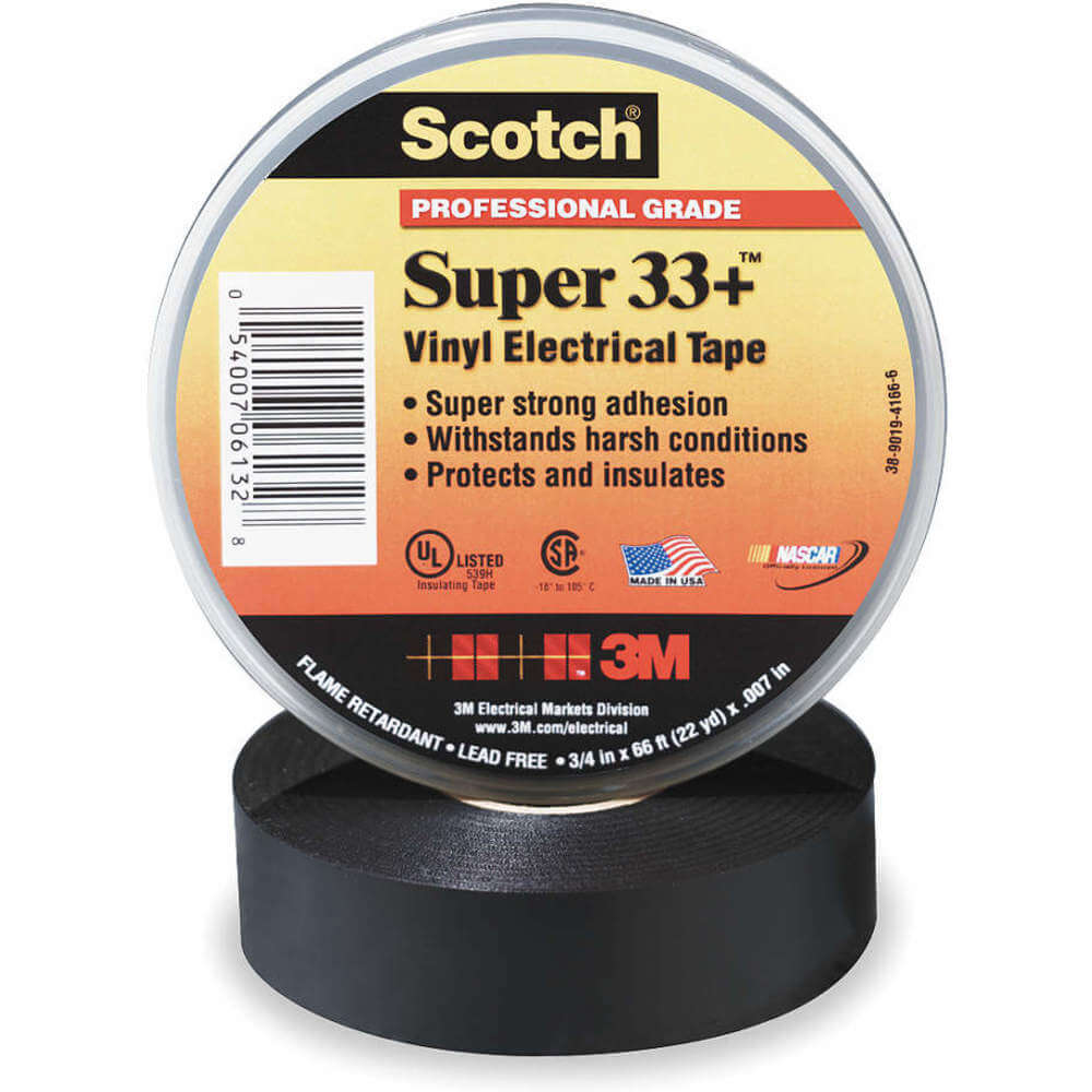 Electrical Tape 3/4 x 66 Feet 7 Mil Black