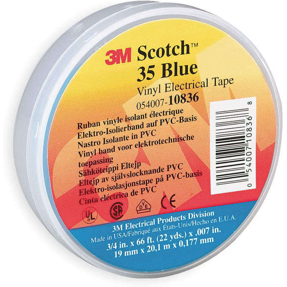 Electrical Tape 3/4 x 66 Feet 7 Mil Blue