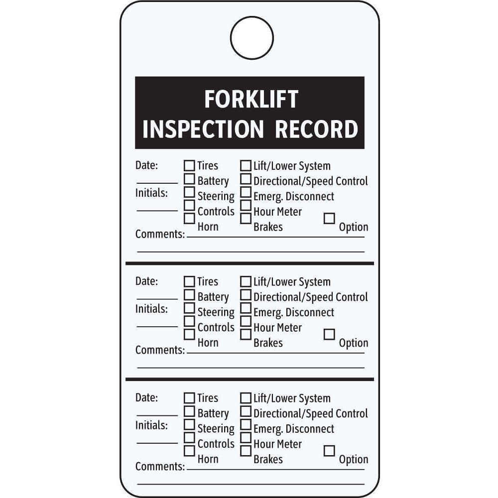 SEE ALL INDUSTRIES TUF-FORK Label Aluminium 5 x 3 Inch Forklift Tag - Pack Of 25 | AF4WMB 9MG60