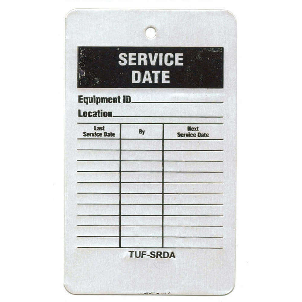 SEE ALL INDUSTRIES TUF-SRDA Service Received Tag 5 x 3 Inch Black And Red/white - Pack Of 25 | AF3PME 8AJ72