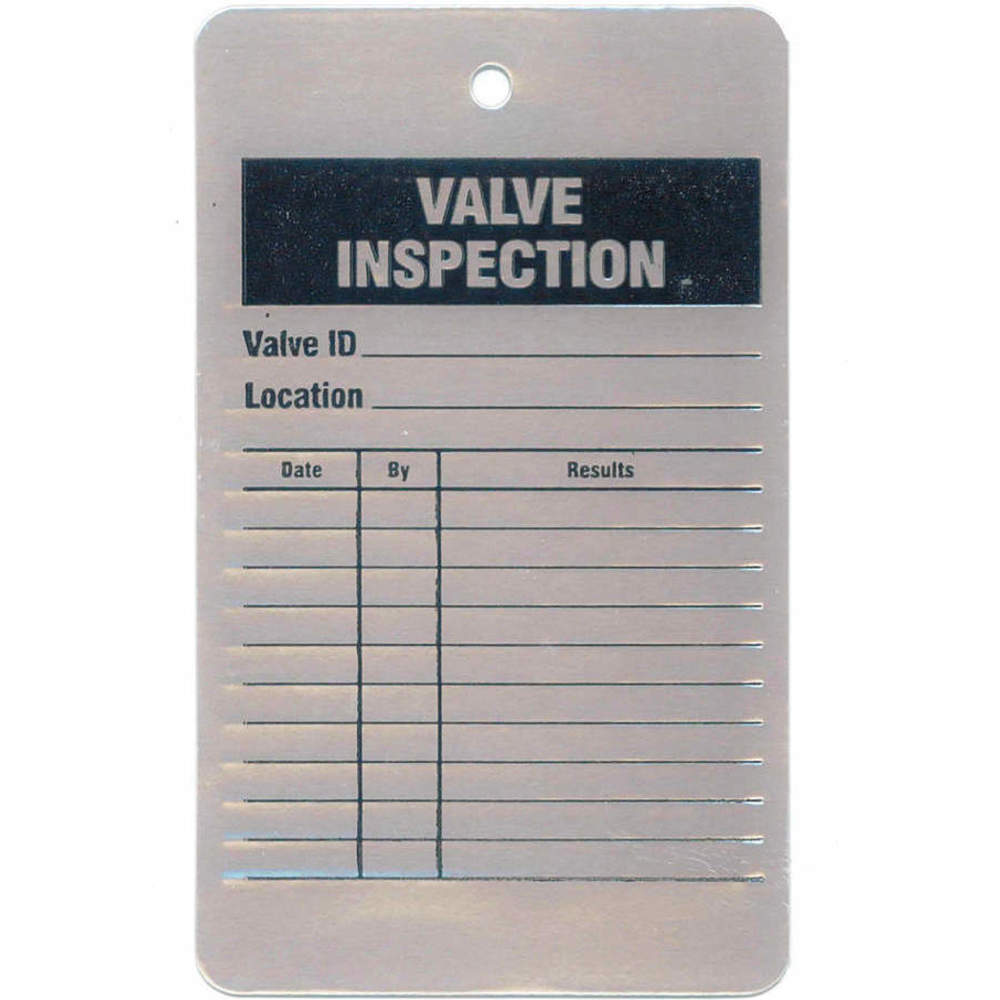 Inspection Tag 5 x 3 Inch Aluminium