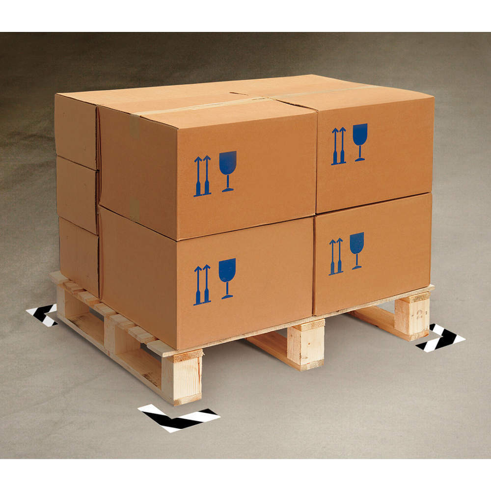 MIGHTY LINE ANGLEB&W Floor Marking Tape 2 Inch W Black/white - Pack Of 100 | AD3FGM 3YTG2