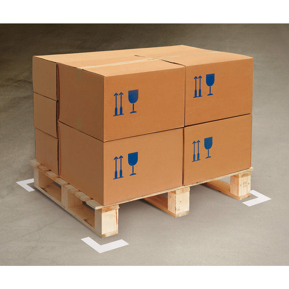 MIGHTY LINE ANGLEW Floor Marking Tape, 2" Width, White Angle, PK100 | AD3FGF 3YTE8