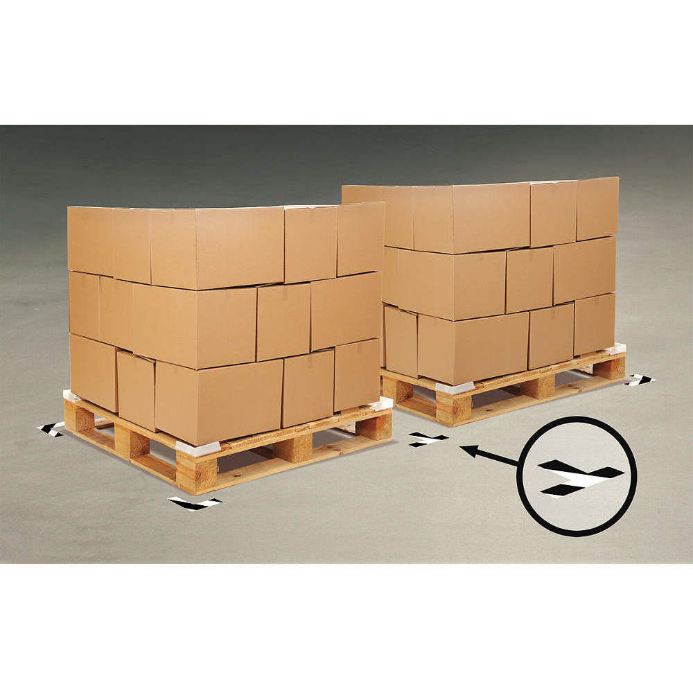 MIGHTY LINE B&WT Floor Marking Tape T 2 Inch W 6 Inch L - Pack Of 100 | AD3FHE 3YTJ8