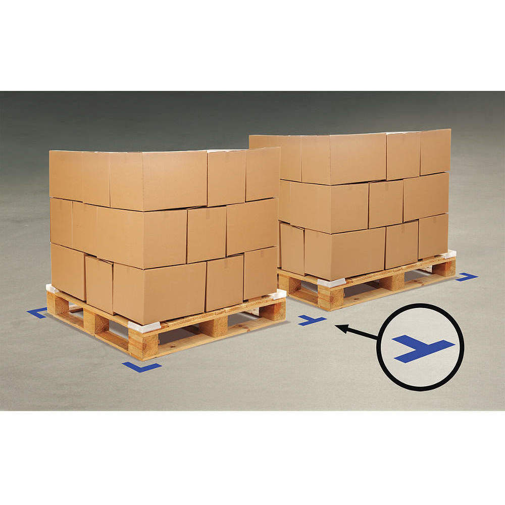 MIGHTY LINE BLUET Floor Marking Tape T 2 Inch W 6 Inch L - Pack Of 100 | AD3FGR 3YTH2