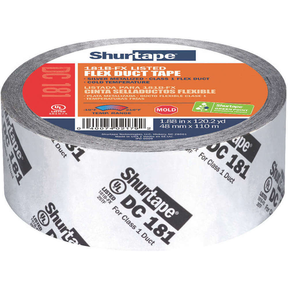 SHURTAPE DC 181 HVAC Tape 48 x 110m 3 mil Silver Metallic | AA2ALH 10A375