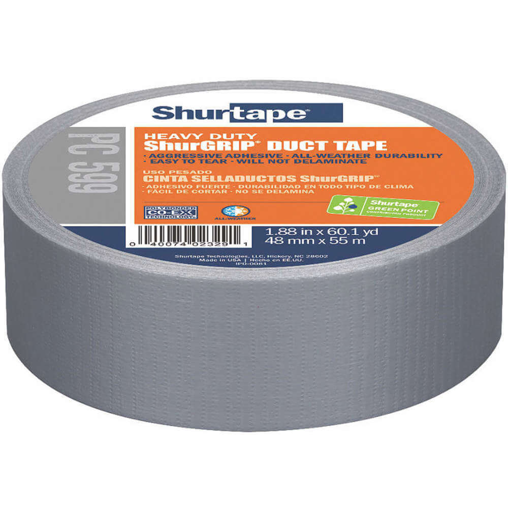 SHURTAPE PC 599 Duct Tape 9 mil Silver PK24 | AH7AQP 36NH69