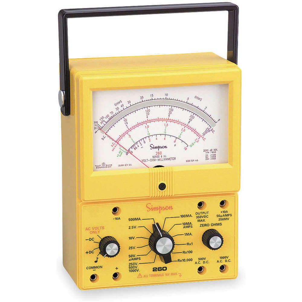 Analog Multimeter 1000v 10a 20m Ohms