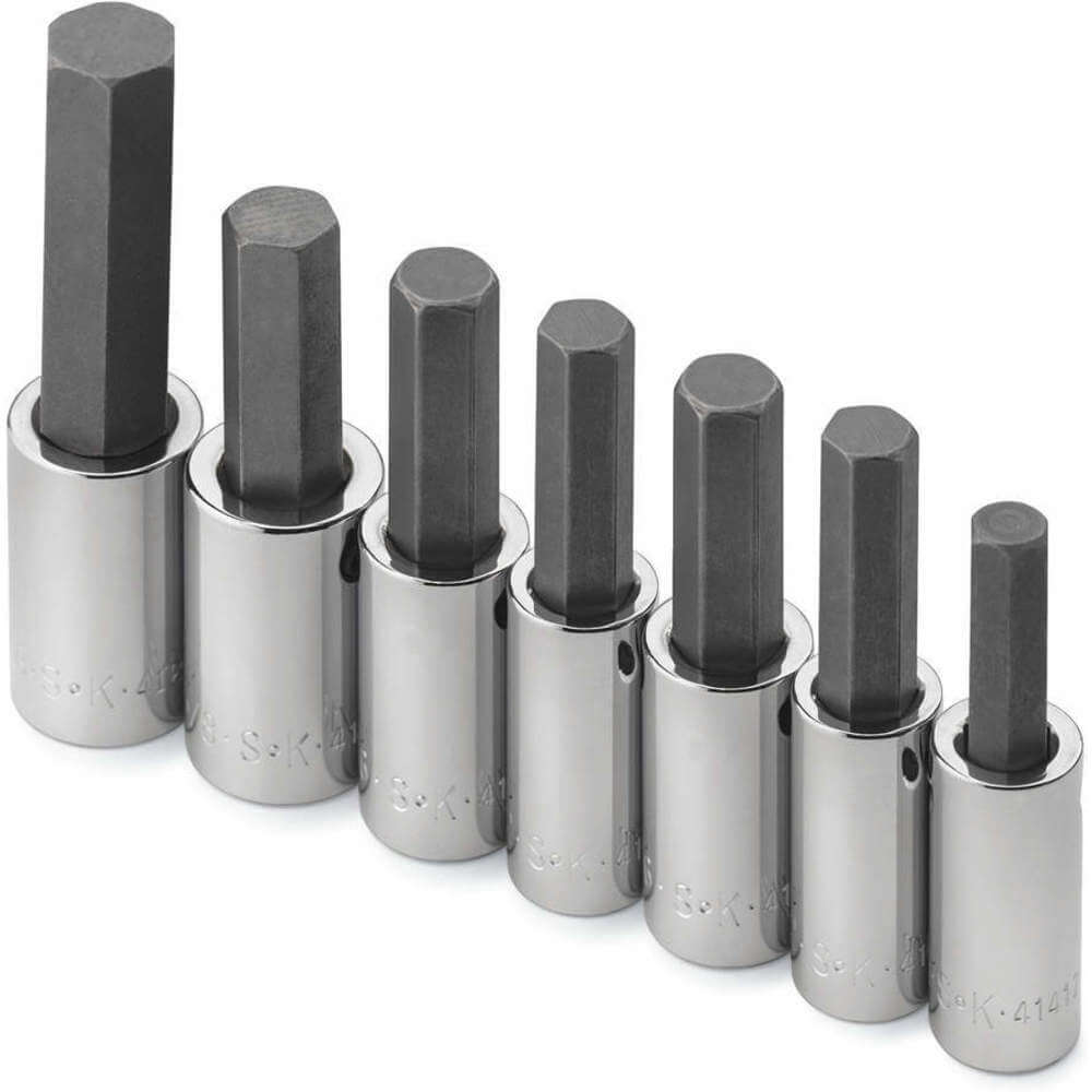 SK PROFESSIONAL TOOLS 41427 Socket Bit Set 1/2 Inch Drive 7 Pc | AB4YFN 20K360